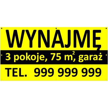 Baner 200x100cm, Wynajmę