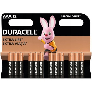 Bateria DURACELL AAA LR3 alkaliczna 12 sztuk