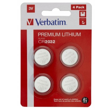 Bateria litowa VERBATIM CR2032 3V 49533 4 sztuki