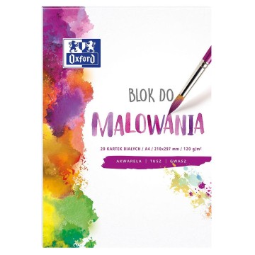 Blok do malowania OXFORD A4 120g biały 20k