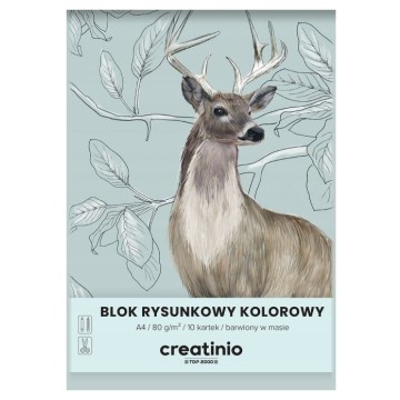 Blok rysunkowy A4 kolorowy 10k TOP2000 CREATINO