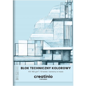 Blok techniczny A3 kolorowy 10k TOP2000 CREATINO