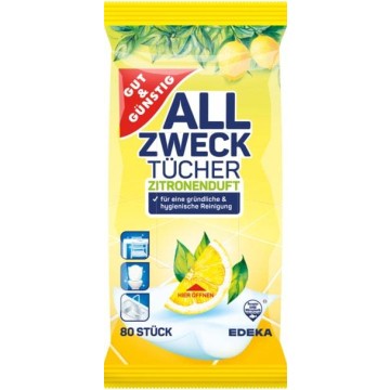 Chusteczki do kuchni GUT & GUNSTIG LEMON 80 sztuk