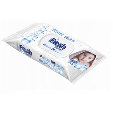 Chusteczki nawilżane AQUA WIPES 60 sztuk