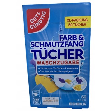 Chusteczki wyłapujące kolor i brud G&G 50 sztuk
