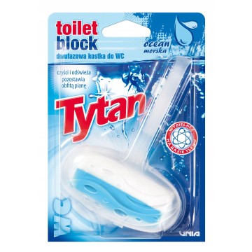Dwufazowa kostka do WC TYTAN MORSKI koszyczek 40g