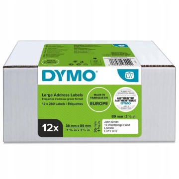 Etykieta DYMO 36x89mm biały 12 sztuk