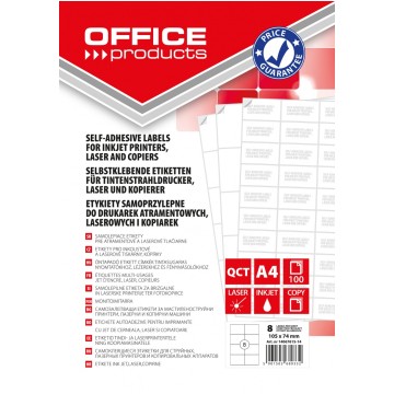 Etykieta samoprzylepna OFFICE PRODUCT 105x74 100sz