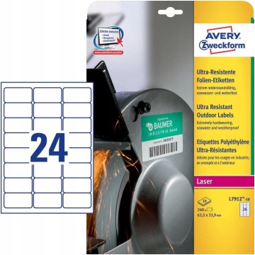 Etykiety AVERY polietylenowe Ultra RESIS 63,5x33,9