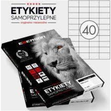 Etykiety samoprzylepne EMERSON 52,5x29,6 100 sztuk