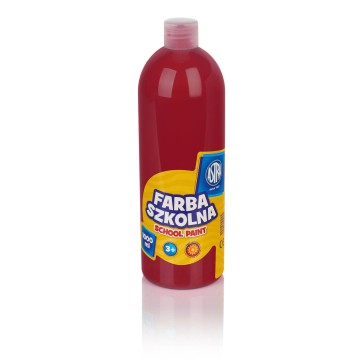 Farba szkolna ASTRA 1000ml 1L czerwona ciemna