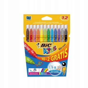 Flamastry BIC KID COULEUR 12 kolorów