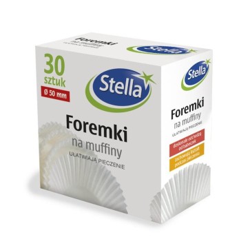 Foremki na muffiny STELLA 50mm 30 sztuk