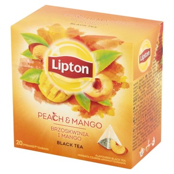 Herbata LIPTON piramidki brzoskiwinia z mango 20t