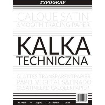 Kalka techniczna A3 90g 25 arkuszy