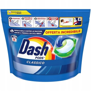Kapsułki do prania DASH PODS CLASSICO 64 sztuki