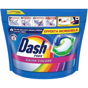 Kapsułki do prania DASH PODS COLORE 64 sztuki