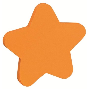 Karteczki DONAU "gwiazdka" 50 arkuszy pomarańczowe