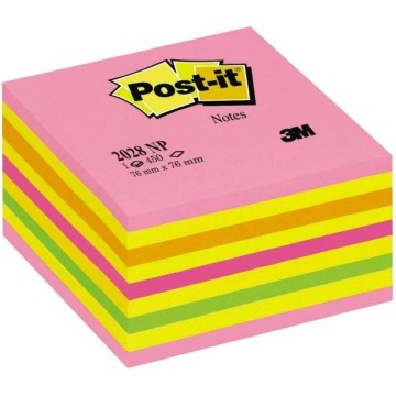 Karteczki POST-IT 76x76 9x50 kartek cukierkowy róż