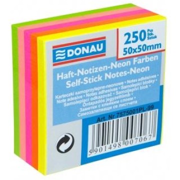 Karteczki samop.DONAU 50x50 mm 250k neon mix