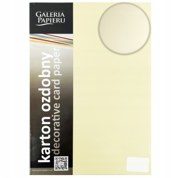 Karton ozdobny PŁÓTNO KREMOWY A4 240g/m2 20 sztuk