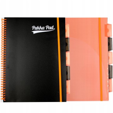 Kołozeszyt PUKKA PROJECT BOOK PP NEON BK A4# pomar