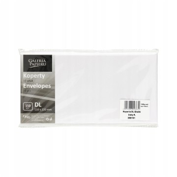 Koperta DL gładki biały K 150g/m2 10 sztuk