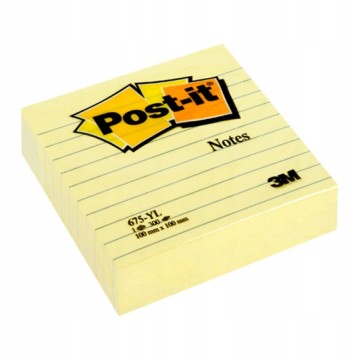 Kostka samoprzy. w linie POST-IT 100x100 300k żółt