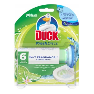 Krążek żelowy WC + urządzenie DUCK LIME 6 sztuk
