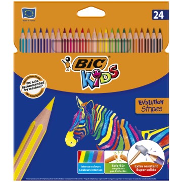 Kredki BIC Eco Evolution Stripes 24 kolory