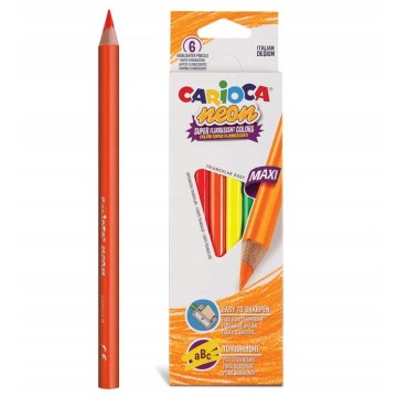 Kredki ołówkowe CARIOCA NEON MAXI 6 kolorów