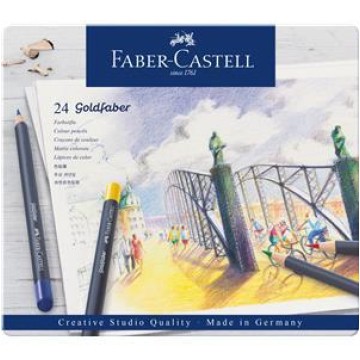 Kredki ołówkowe FABER CASTELL GOLD 24kol op.metal