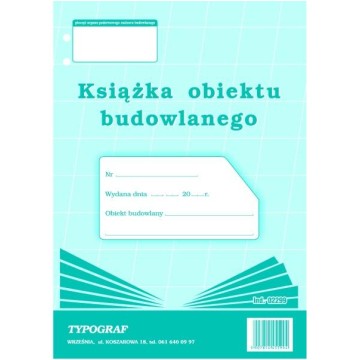 Książka obiektu budowlanego A4 TYPOGRAF 02299