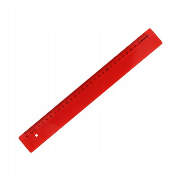 Linijka plastikowa LENIAR 30cm czerwona