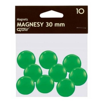 Magnes do tablic 30 mm GRAND zielony 10 sztuk