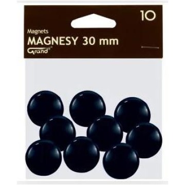 Magnesy do tablic GRAND 30mm czarne 10 sztuk