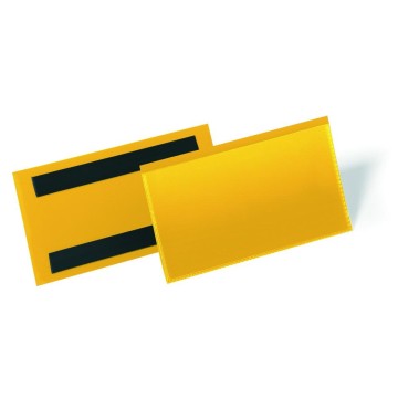 Magnetyczna kieszeń DURABLE 150x67 mm żółta 50szt