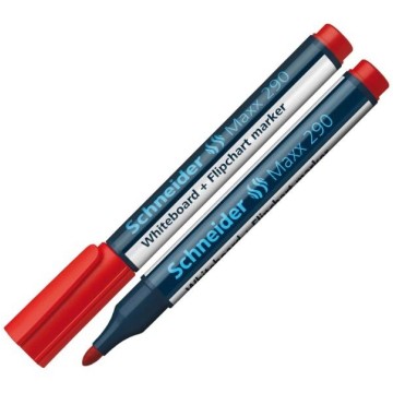 Marker do tablic SCHNEIDER 290 czerwony okragły