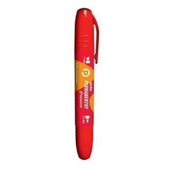 Marker flipchart TETIS dwustronny czerwony KM-503