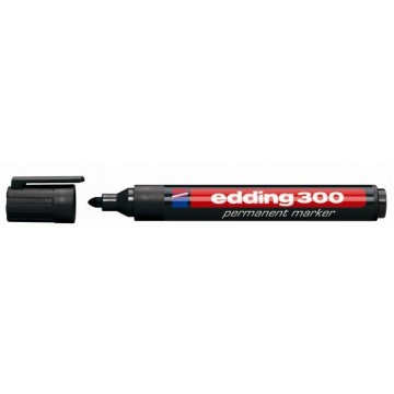 Marker permanentny EDDING 300 czarny okrągły