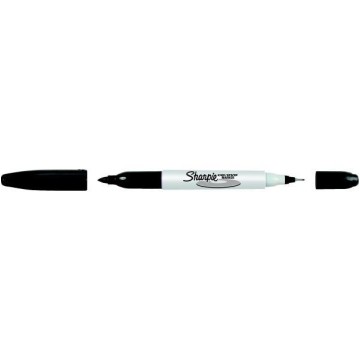 Marker permanentny SHARPIE dwustronny czarny okrąg