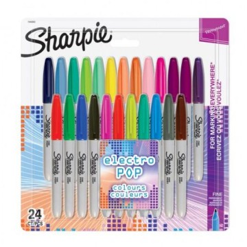 Marker permanentny SHARPIE FINE ELECTRO POP 24 kol