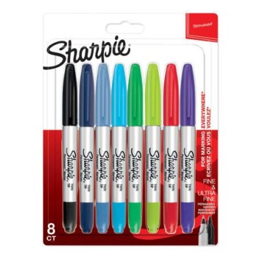 Marker permanentny SHARPIE TWIN TIP 8 sztuk