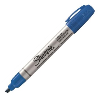 Marker suchościeralny SHARPIE ścięty niebieski