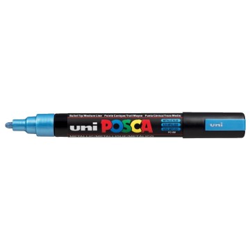 Marker z farbą UNI POSCA PC-5M niebieski metalic