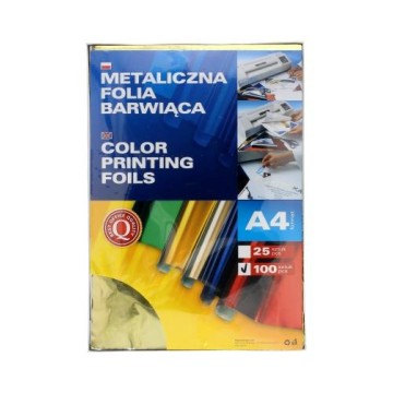 Metaliczna folia barwiąca A4 złota ARGO 100 sztuk