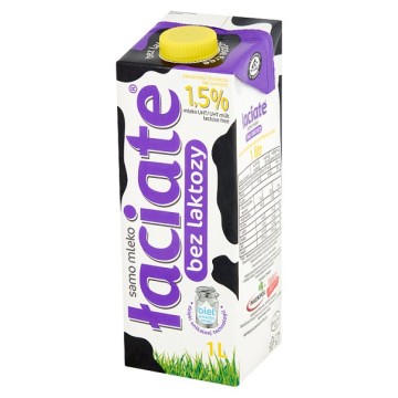 Mleko ŁACIATE bez laktozy 1,5%, 1l (5%V)
