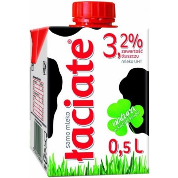 Mleko ŁACIATE UHT 3,2% 500ml (5%V)