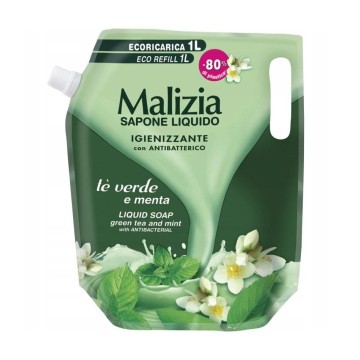 Mydło w płynie MALIZIA GREEN TEA & MINT zapas 1l