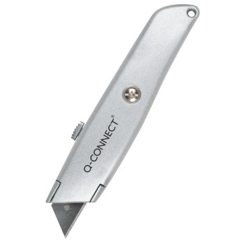 Nóż metalowy pakowy Q-CONNECT z blokadą 18mm